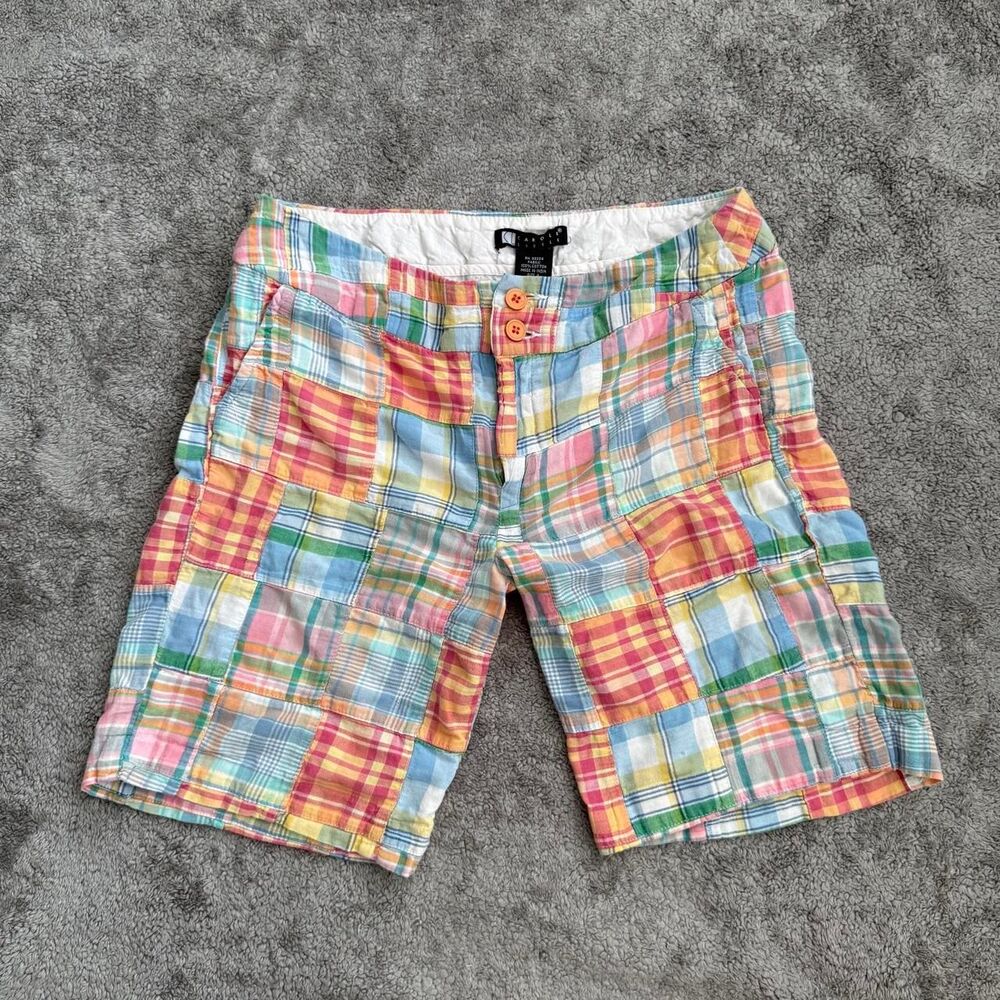 Carole colored patchwork plaid shorts